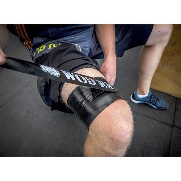 WOD Nation Muscle Floss Bands Recovery Band 1 Pack-Heavy W/ Carrying Bag, Black - Picture 3 of 7